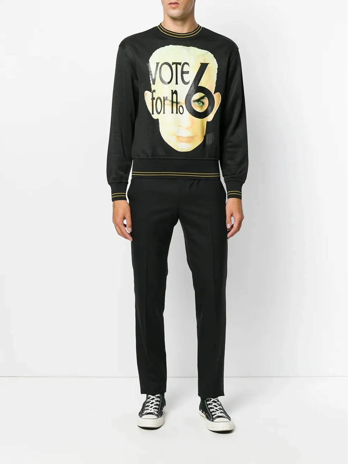 Jean Paul Gaultier Pre-Owned Voteプリント スウェットシャツ - ブラック - 画像2