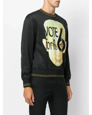 Jean Paul Gaultier Pre-Owned Voteプリント スウェットシャツ - ブラック - サムネイル3