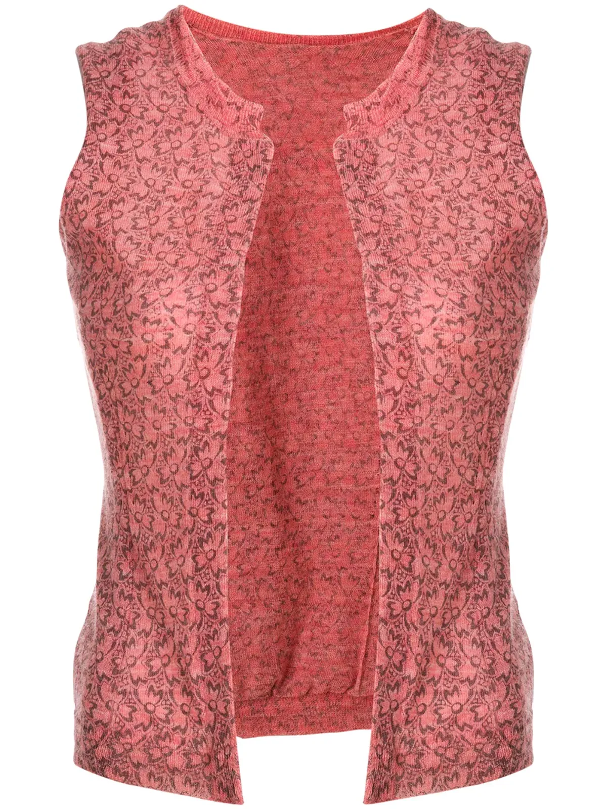 Comme Des Garçons Pre-Owned 1990年代 花柄ウールベスト - ピンク - 画像1