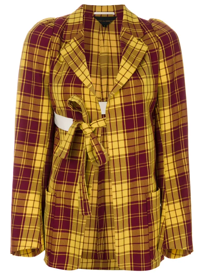 Comme Des Garçons Pre-Owned Comme Des Garçons Pre-Owned タータンチェック タイアップブレザーの商品画像