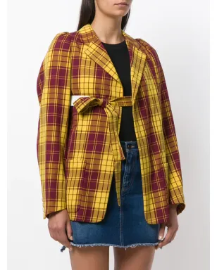 Comme Des Garçons Pre-Owned タータンチェック タイアップブレザー - サムネイル3