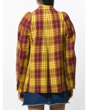 Comme Des Garçons Pre-Owned タータンチェック タイアップブレザー - サムネイル4