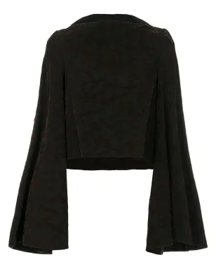 Comme Des Garçons Pre-Owned 1990年 フロックド・ワイドスリーブ ジャンパー - ブラウン - サムネイル1