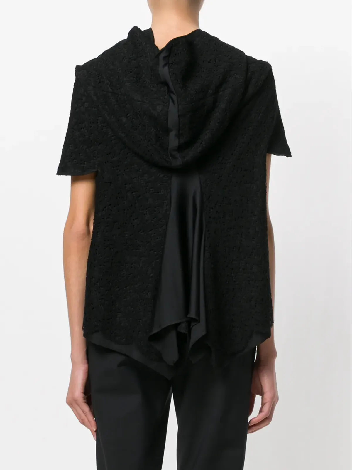 Comme Des Garçons Pre-Owned レースパネルド ブラウス - ブラック - 画像4