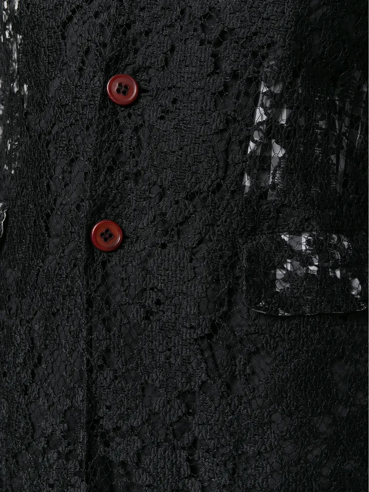 Comme Des Garçons Pre-Owned ミディ丈レースジャケット - 画像5