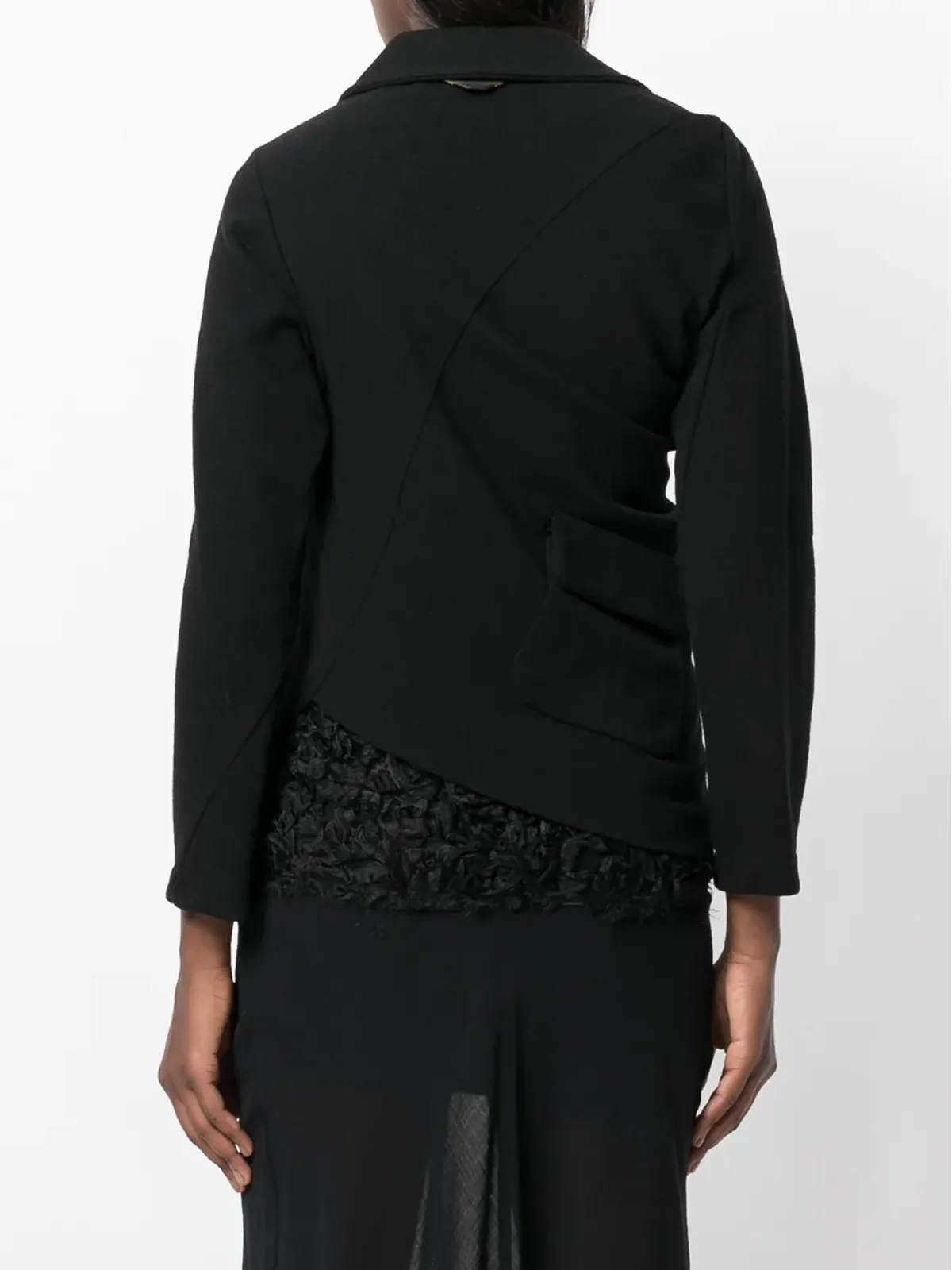 Comme Des Garçons Pre-Owned アシンメトリックショートピーコート - 画像4
