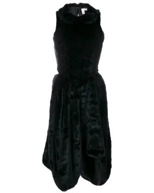 Comme Des Garçons Pre-Owned 2000s フェイクファー カットアウト ドレス - ブラック - サムネイル1