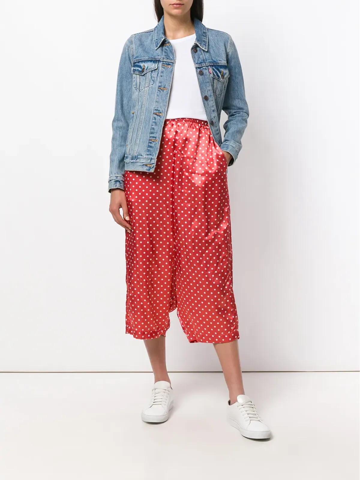 Comme Des Garçons Pre-Owned 赤の水玉バミューダパンツ - 画像2