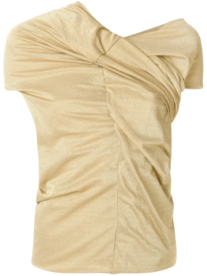 Junya Watanabe Comme des Garçons Pre-Owned Junya Watanabe Comme des Garçons ビンテージ 2009 gathered top - Metallicの商品画像