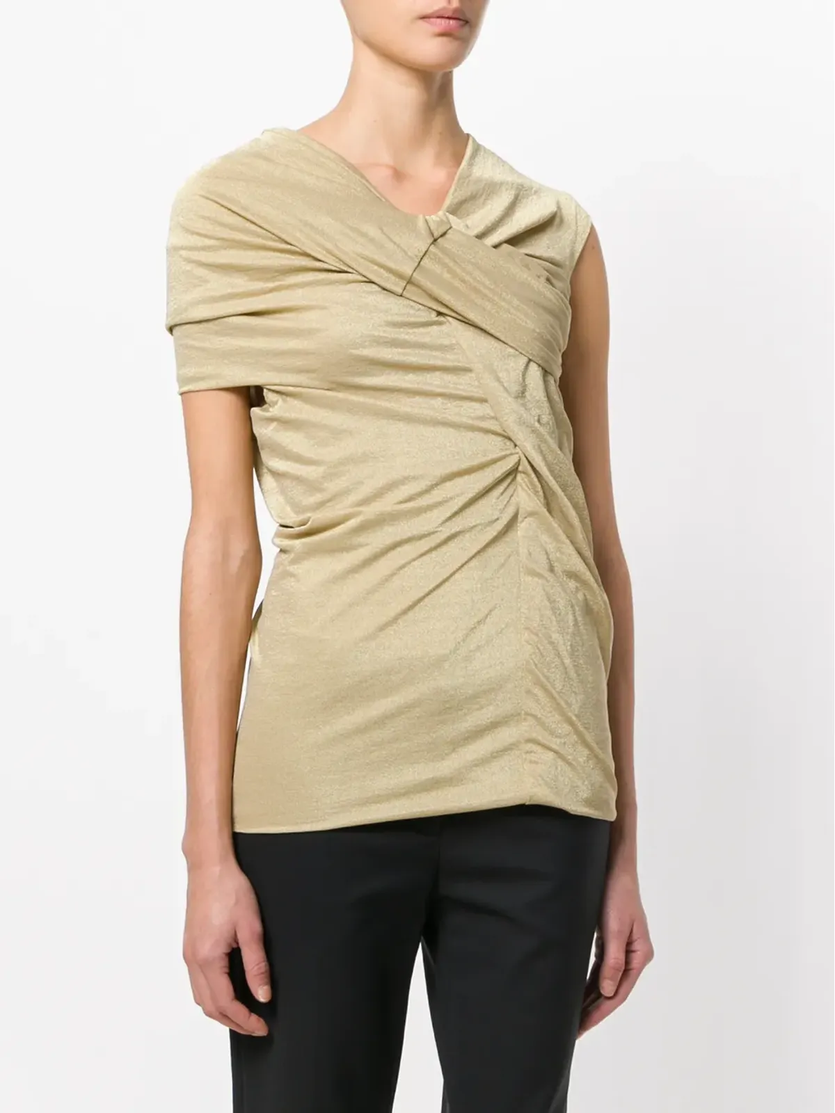 Junya Watanabe Comme des Garçons ビンテージ 2009 gathered top - Metallic - 画像3
