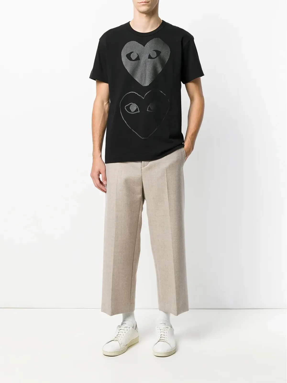 Comme Des Garçons Play プリントTシャツ - Black - 画像2