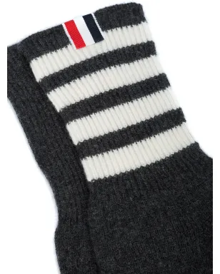 Thom Browne 4-bar カシミア手袋 - Grey - サムネイル2