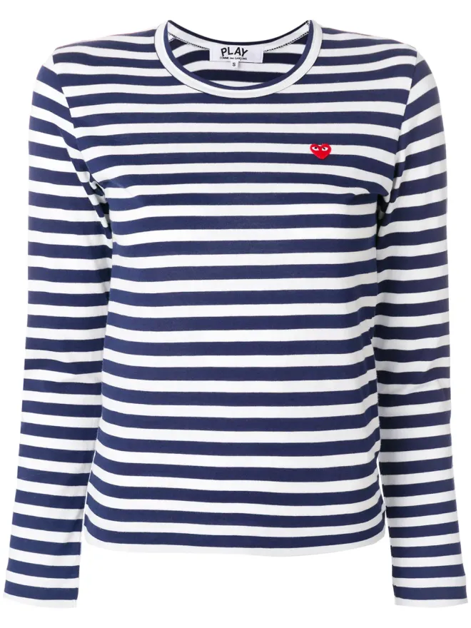 COMME des GARÇONS PLAY Comme Des Garçons Play ストライプ柄Tシャツの商品画像