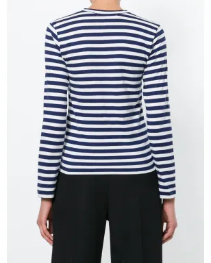 Comme Des Garçons Play ストライプ柄Tシャツ - サムネイル4