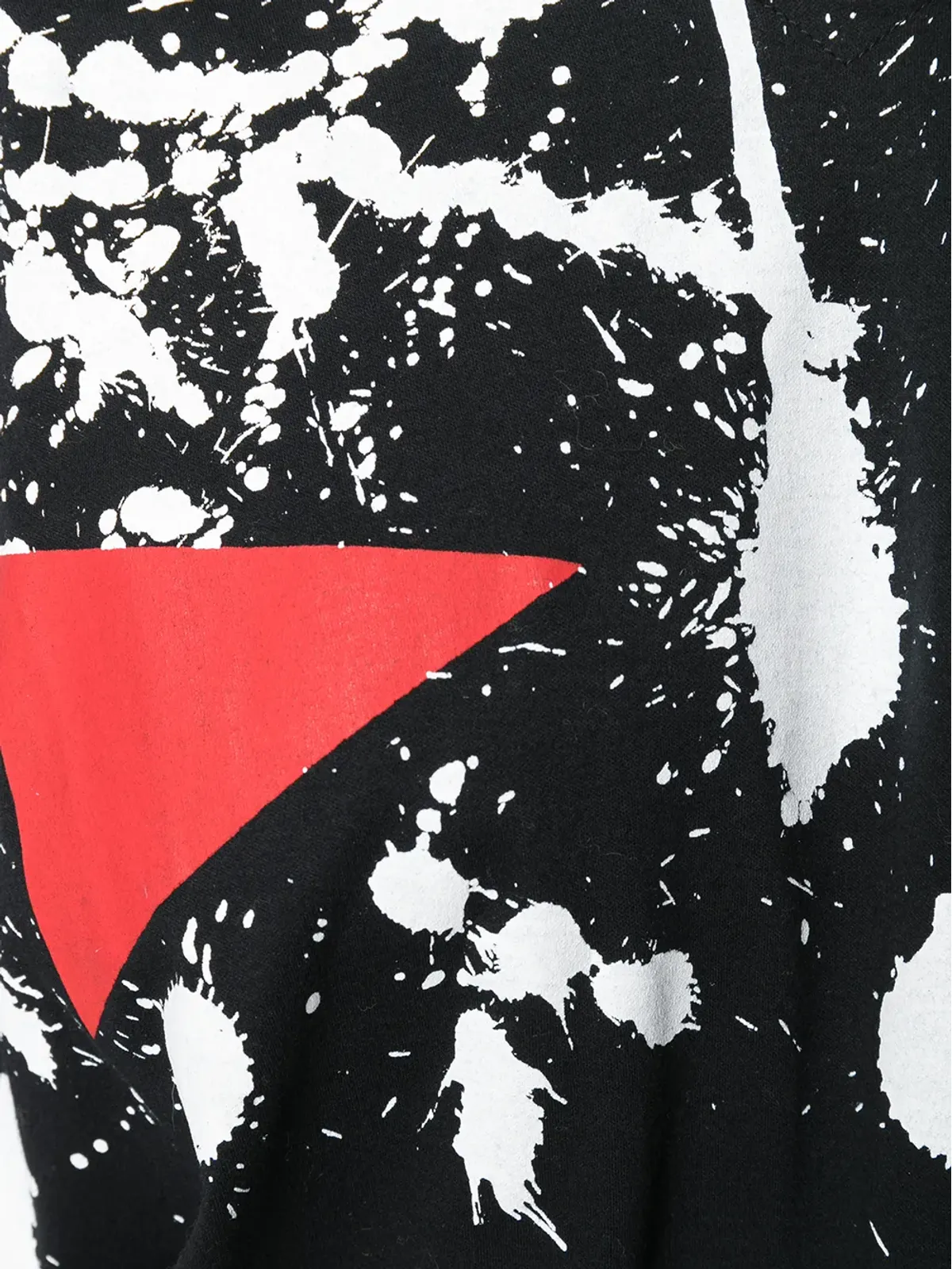Kansai Yamamoto Pre-Owned 1980年代 ペイントスプラッタプリント Tシャツ - ブラック - 画像5