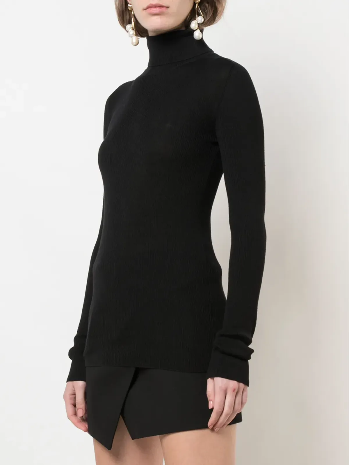 WARDROBE.NYC x The Woolmark Company Release 05 ロールネックリブ編みセーター - 画像3
