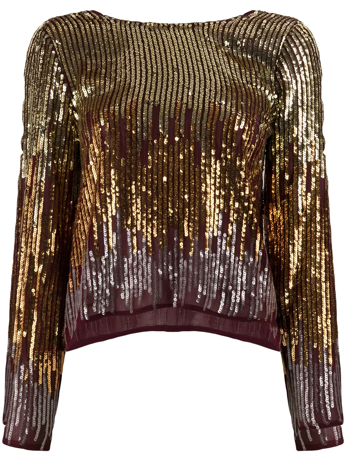 Rixo Bettina ombré sequinned blouse - Gold - 画像1