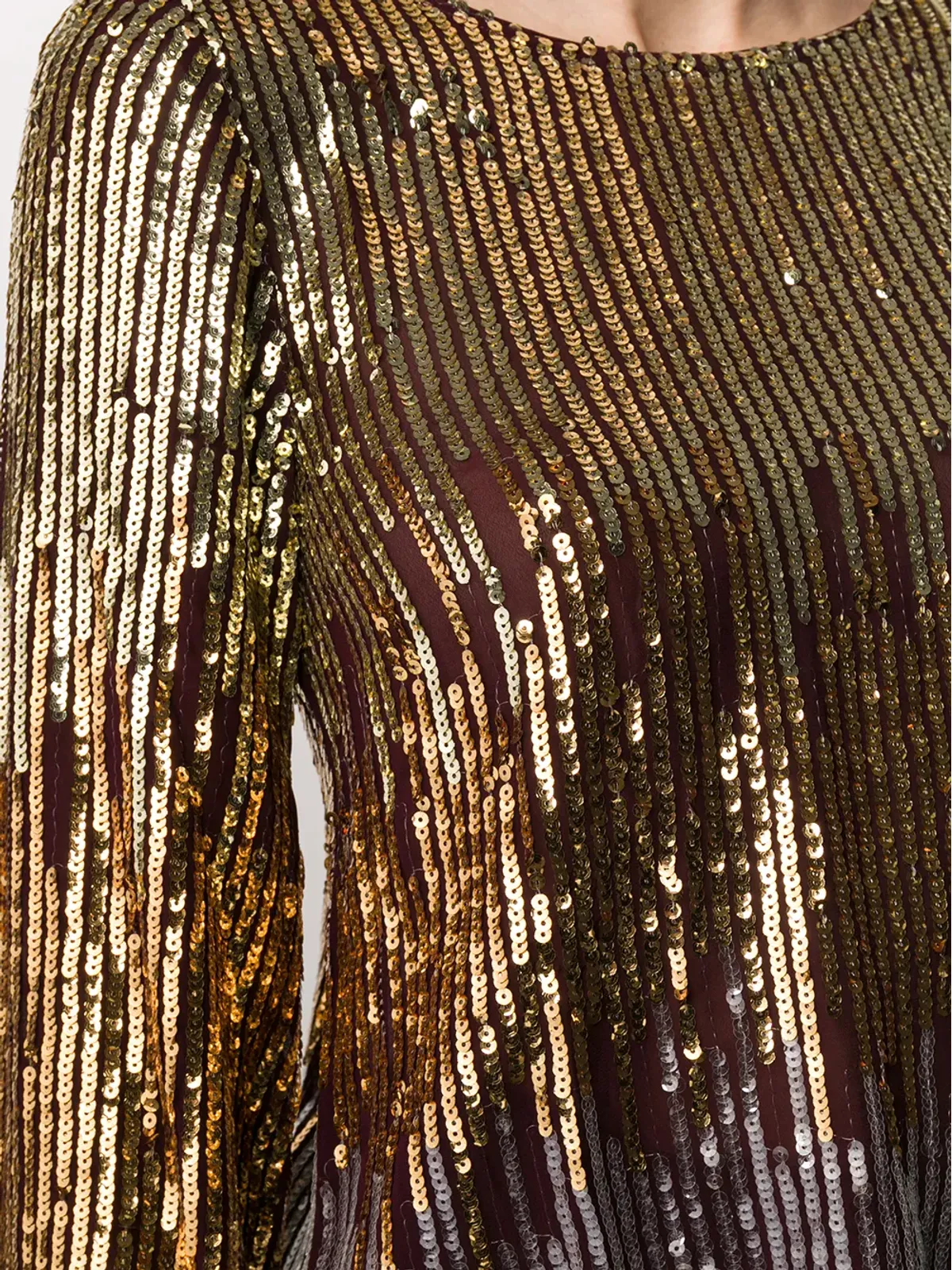 Rixo Bettina ombré sequinned blouse - Gold - 画像5