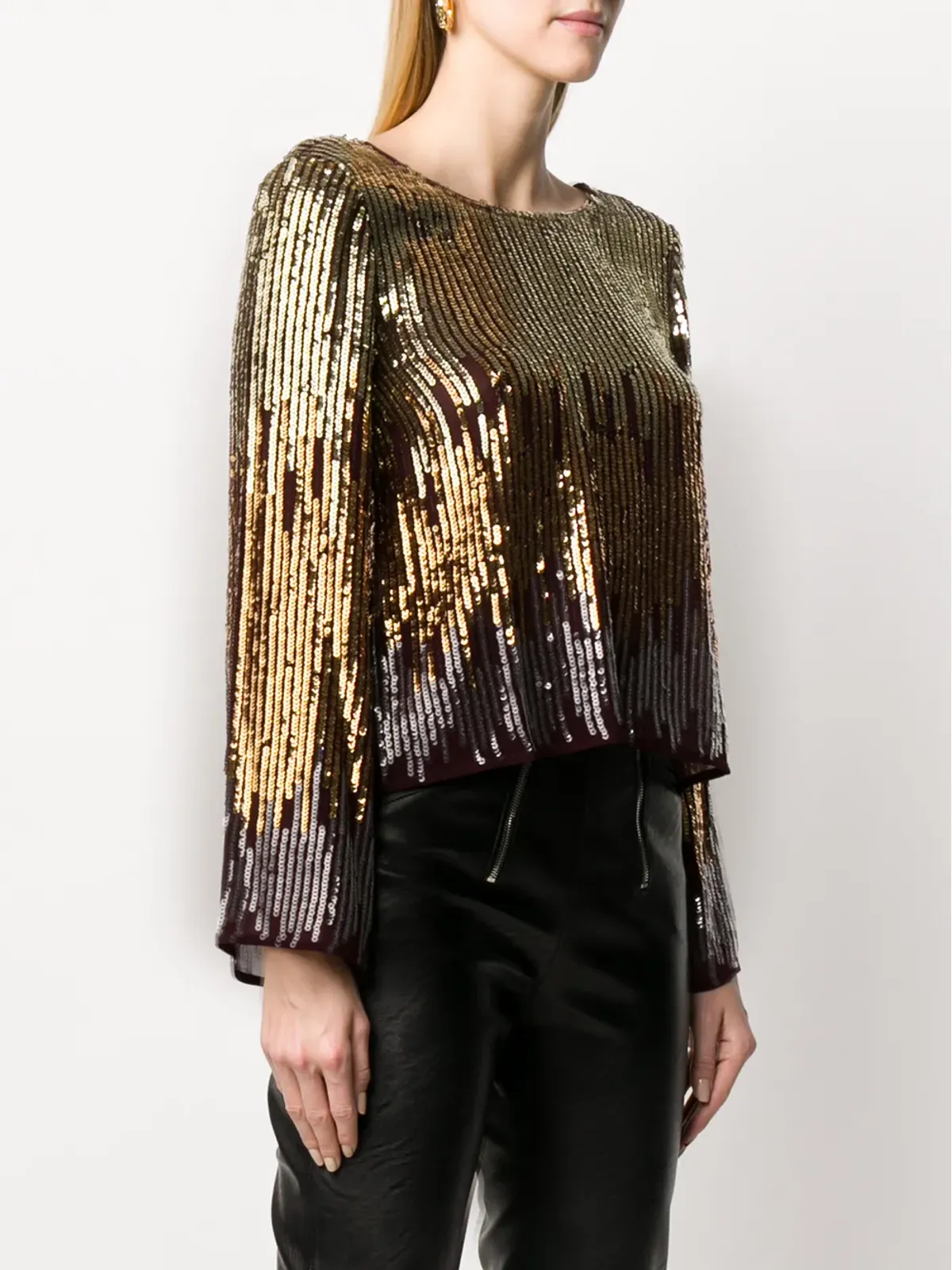 Rixo Bettina ombré sequinned blouse - Gold - 画像3