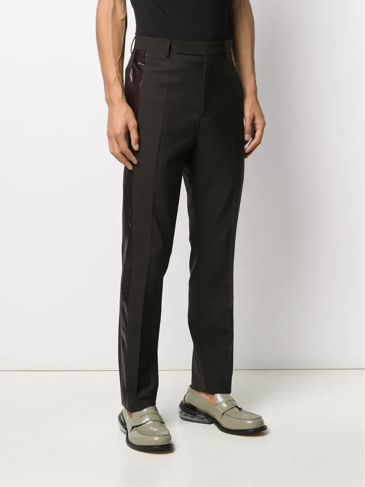 Rick Owens 隠し前開きパンツ - ブラウン - 画像3
