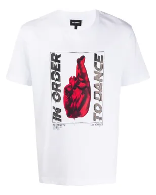 LES HOMMES グラフィックプリント コットン Tシャツ（ホワイト） - サムネイル1