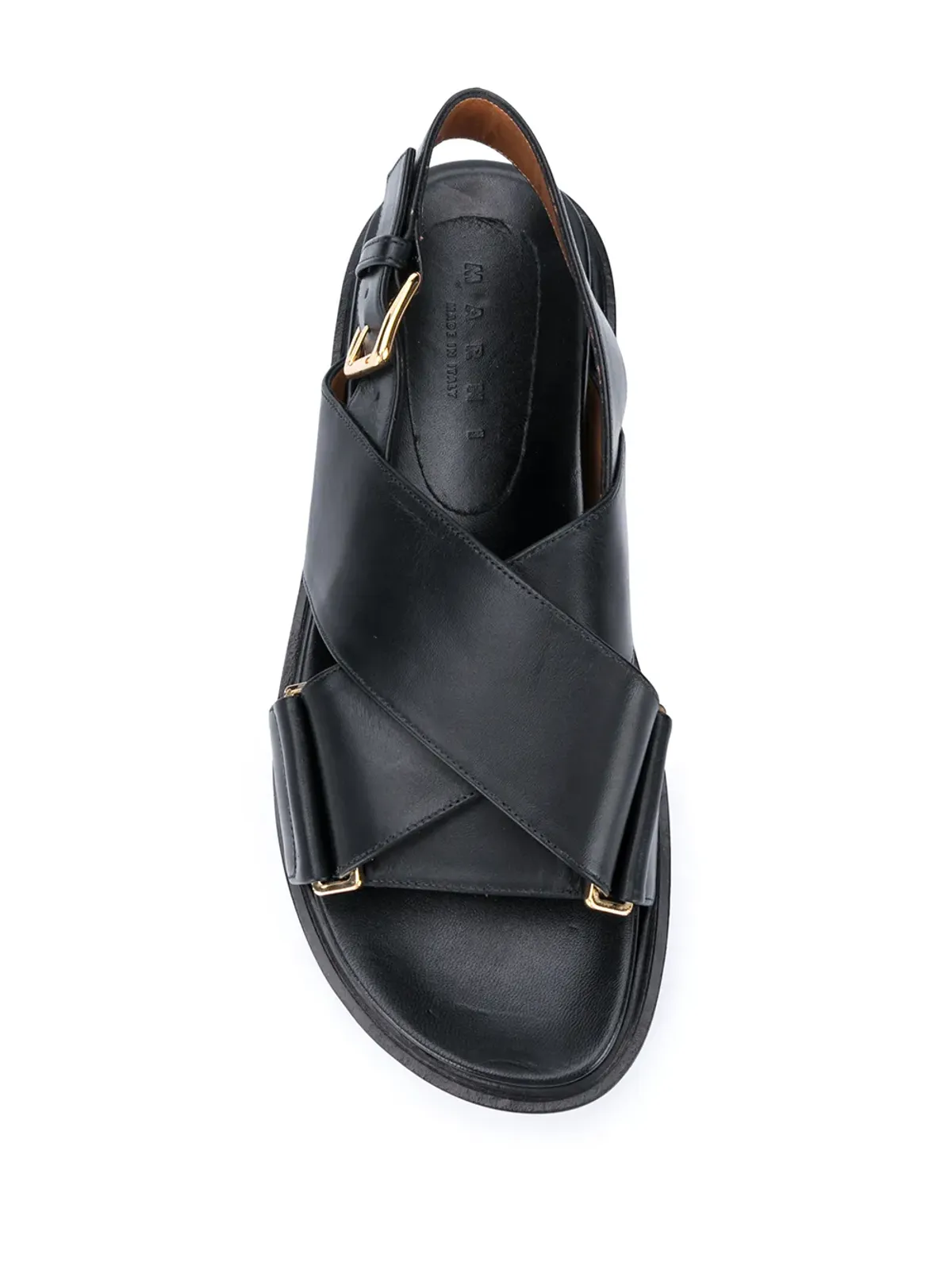 Marni ファスベット クロスストラップ サンダル - 画像4