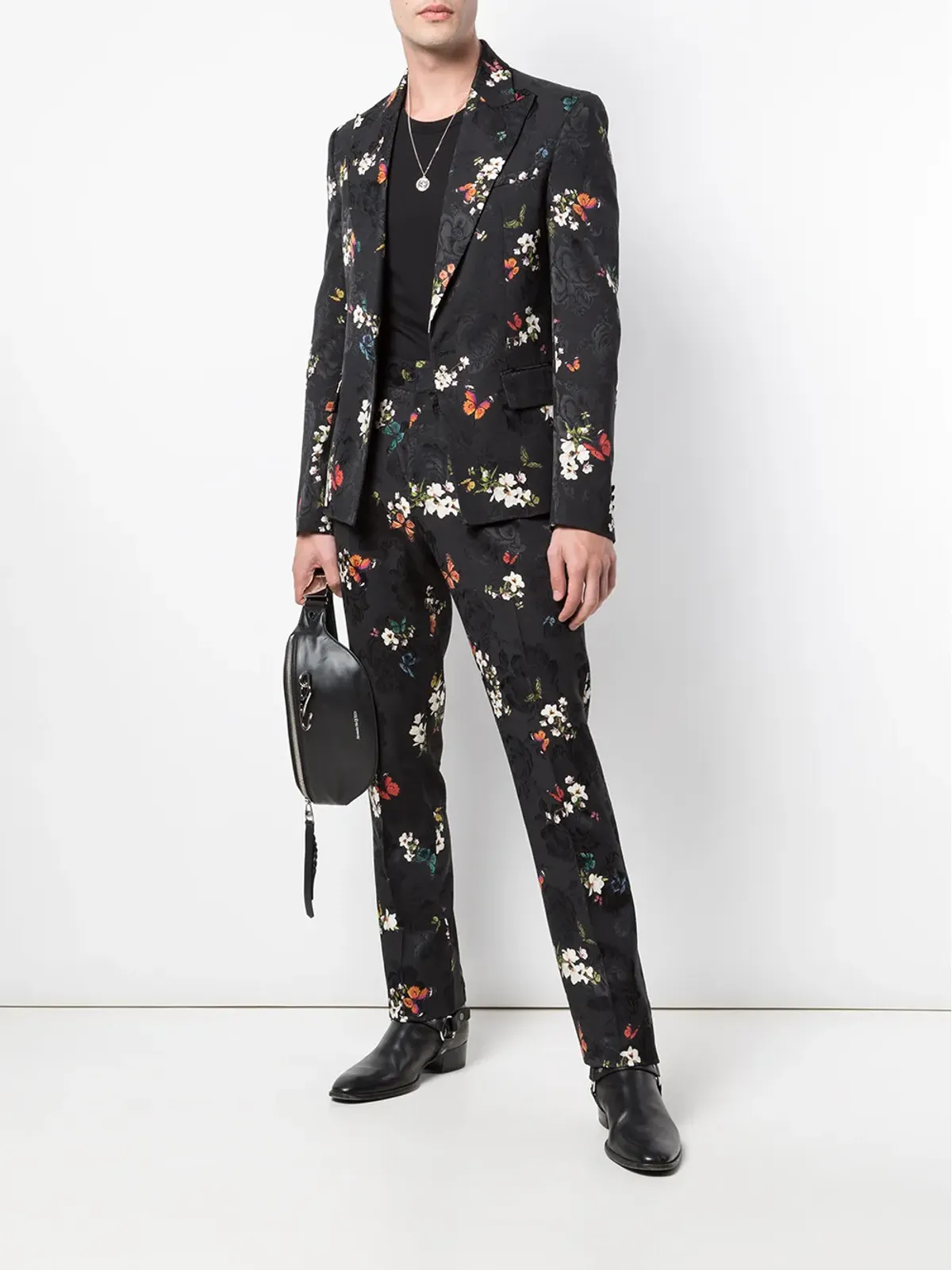 AMIRI 花柄刺繍プリーツパンツ - 画像2