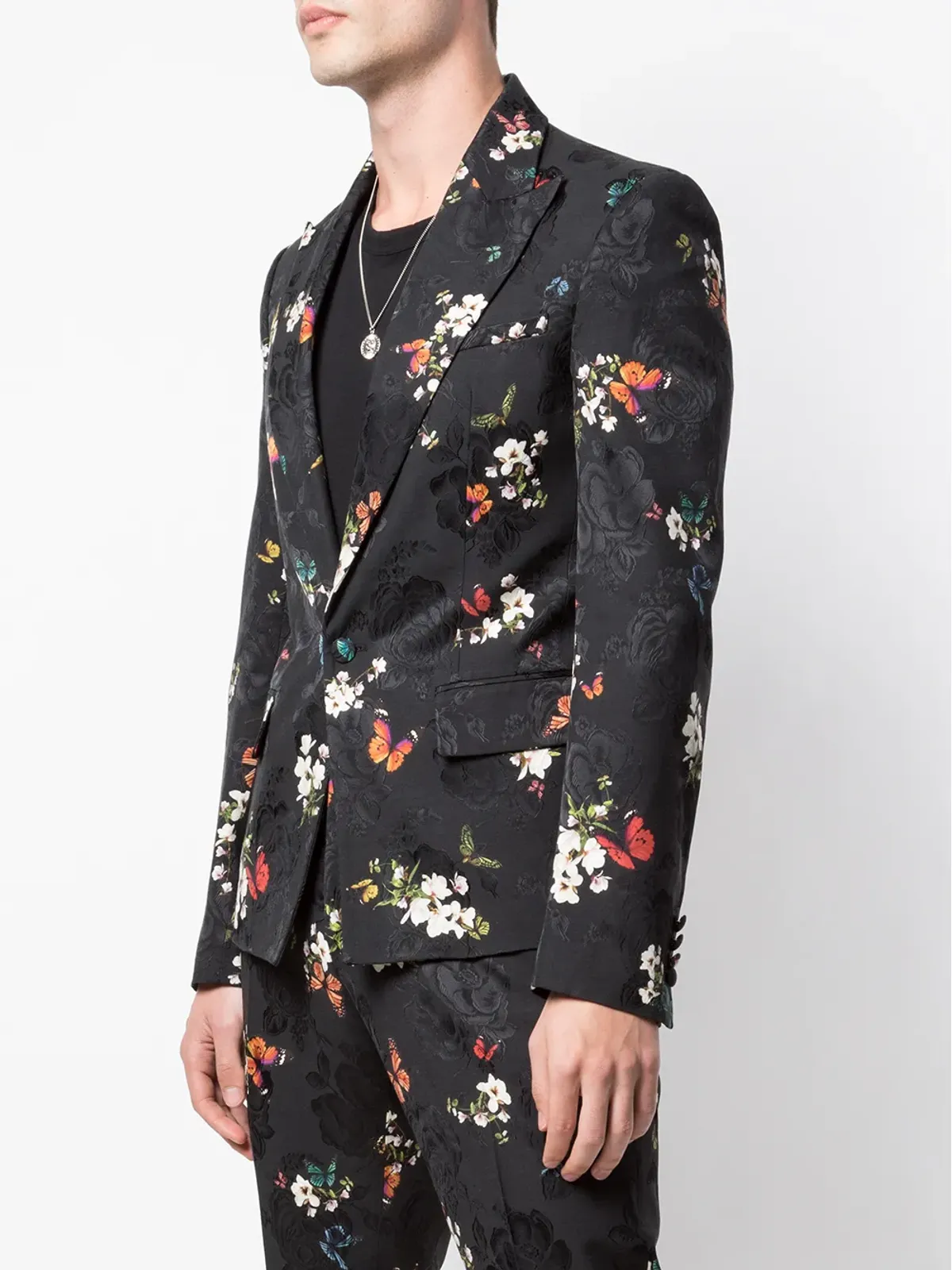 AMIRI 花柄刺繍プリントブレザー - 画像3