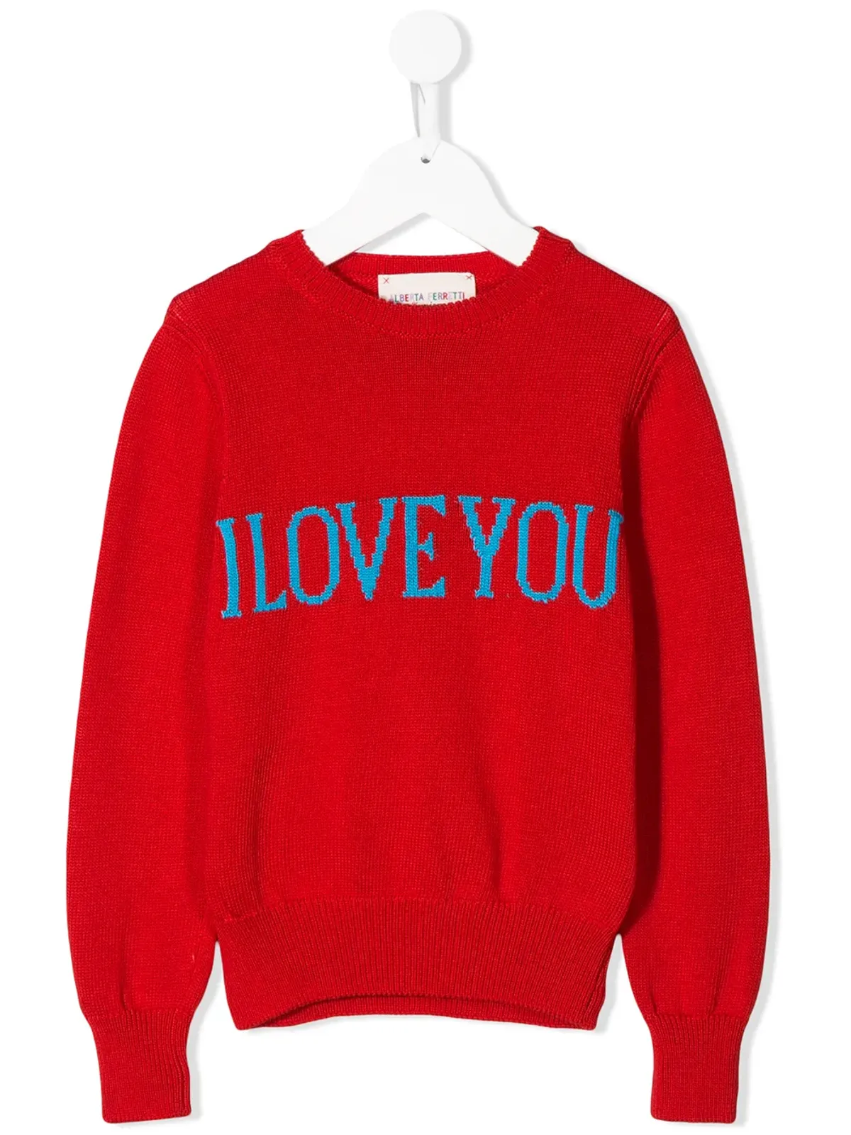 Alberta Ferretti Kids スローガン刺繍セーター - 画像1