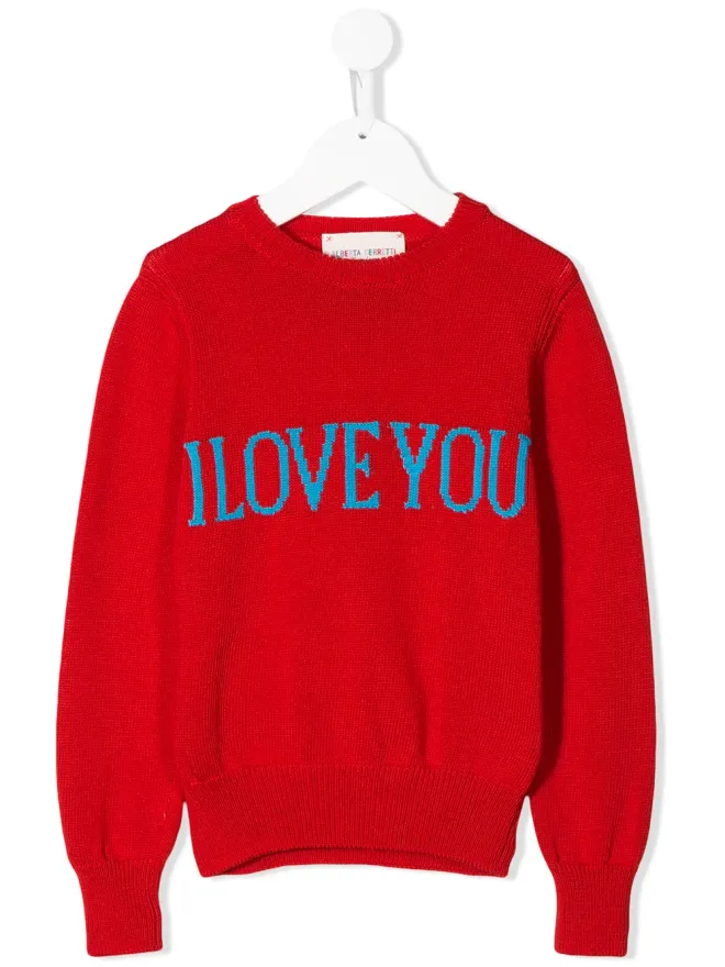 Alberta Ferretti Kids Alberta Ferretti Kids スローガン刺繍セーターの商品画像