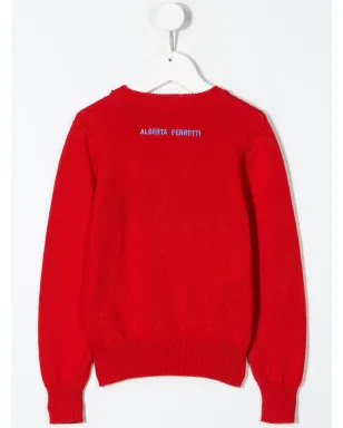 Alberta Ferretti Kids スローガン刺繍セーター - サムネイル2