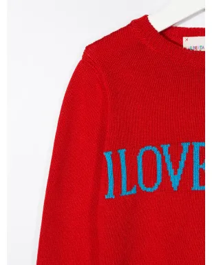 Alberta Ferretti Kids スローガン刺繍セーター - サムネイル3