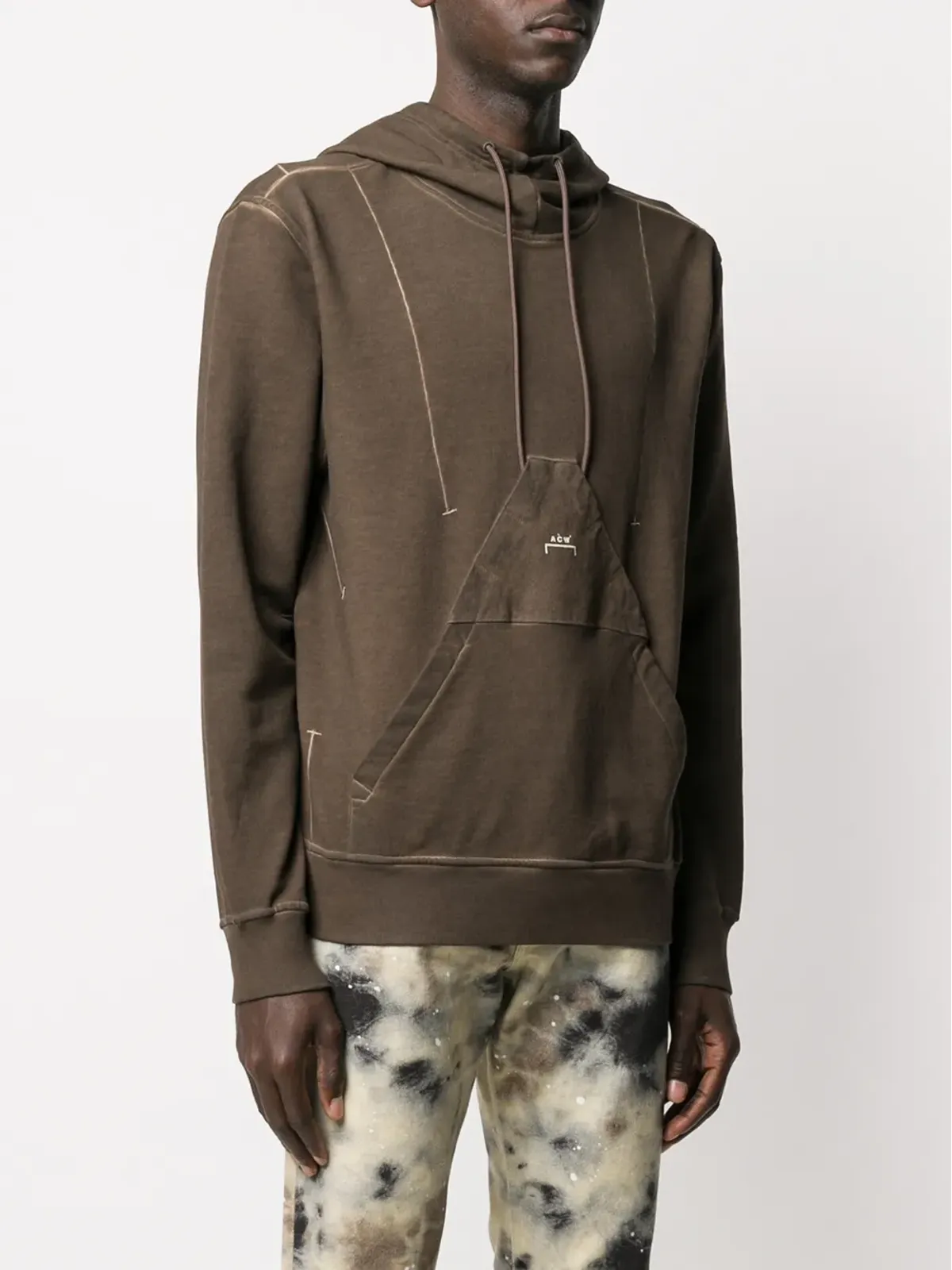 A-COLD-WALL* x Diesel Red Tag ロゴ入りフーディ - ブラウン - 画像3