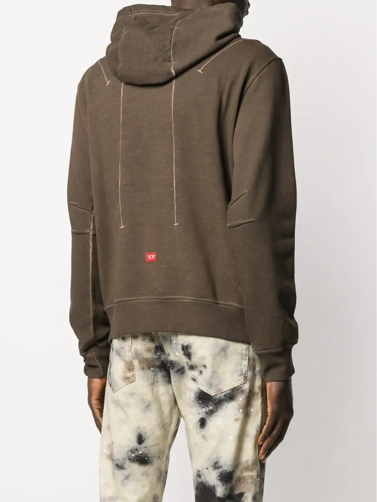 A-COLD-WALL* x Diesel Red Tag ロゴ入りフーディ - ブラウン - 画像4