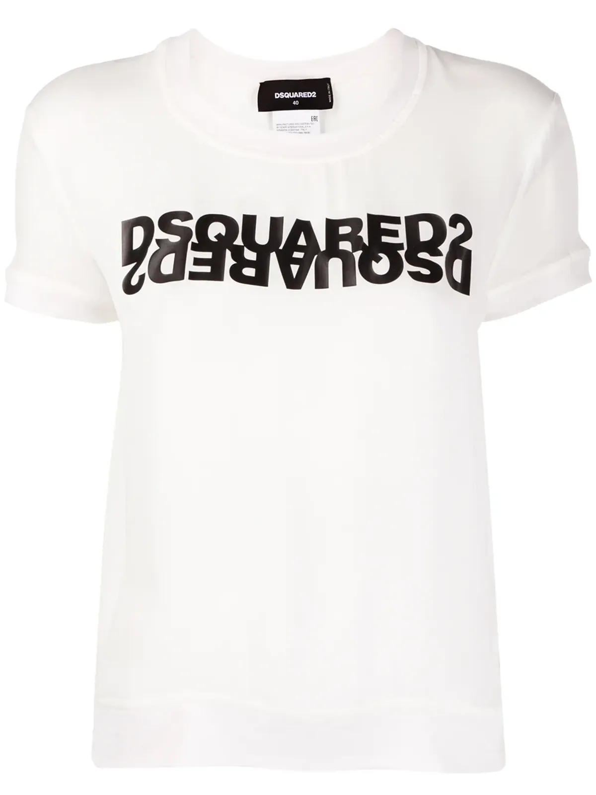 DSQUARED2 ミラーロゴ・ジョージェット・トップス - 画像1