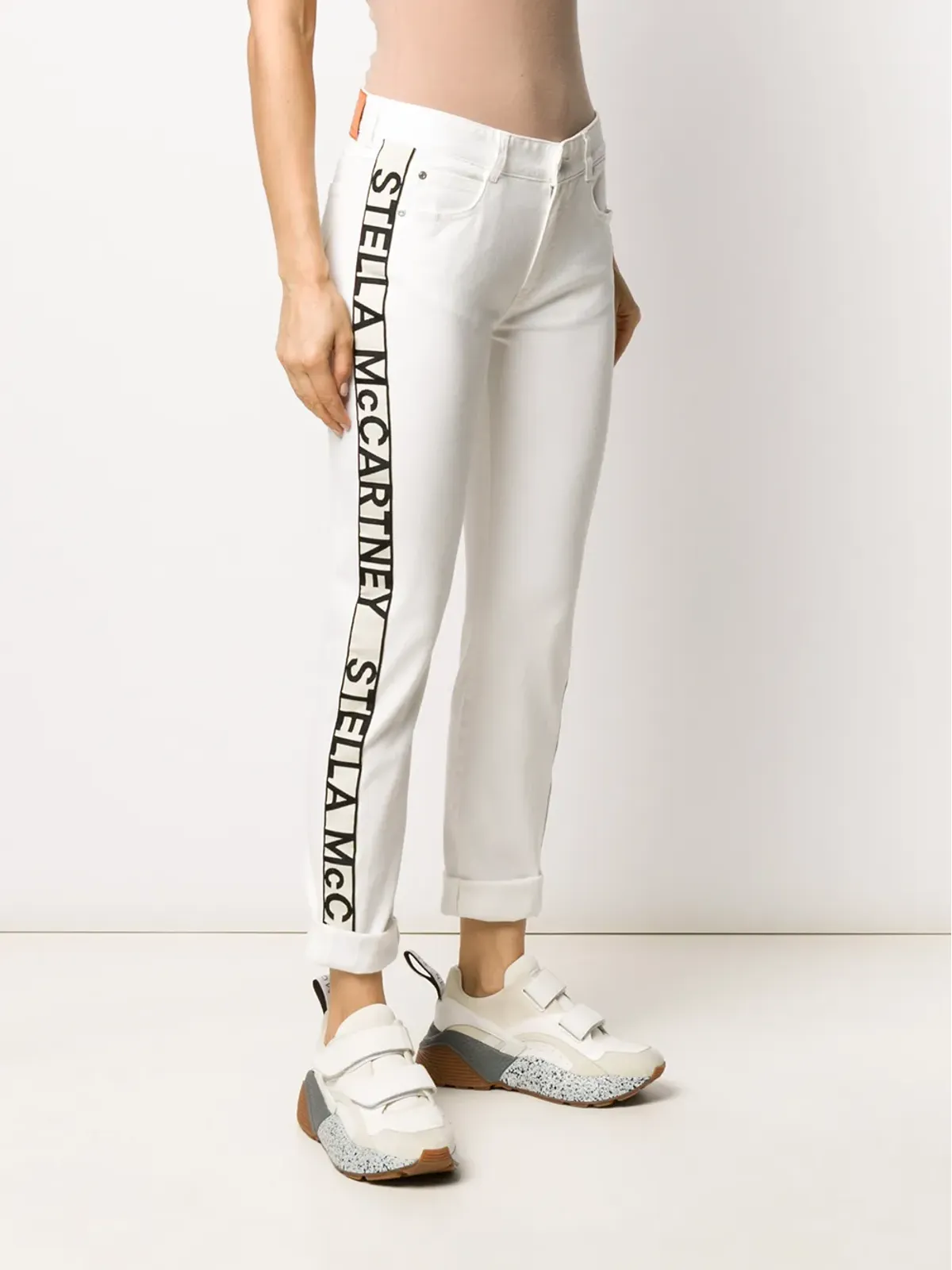 Stella McCartney ロゴテープ付きスキニージーンズ - 画像3
