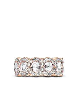 David Morris 18K ローズゴールド ローズカット・ダイヤモンド 1列 エタニティリング - ピンク - サムネイル1
