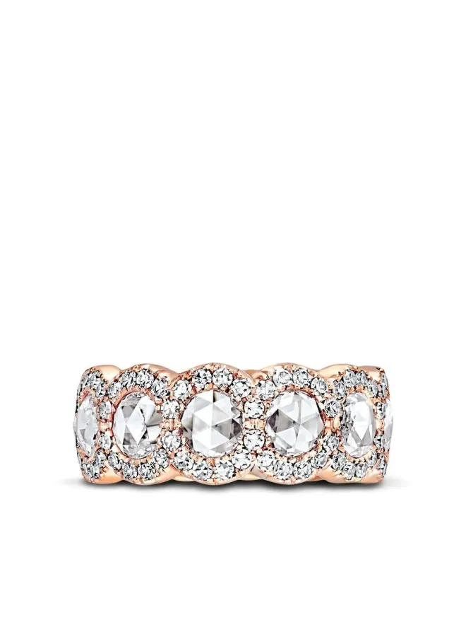David Morris David Morris 18K ローズゴールド ローズカット・ダイヤモンド 1列 エタニティリング - ピンクの商品画像