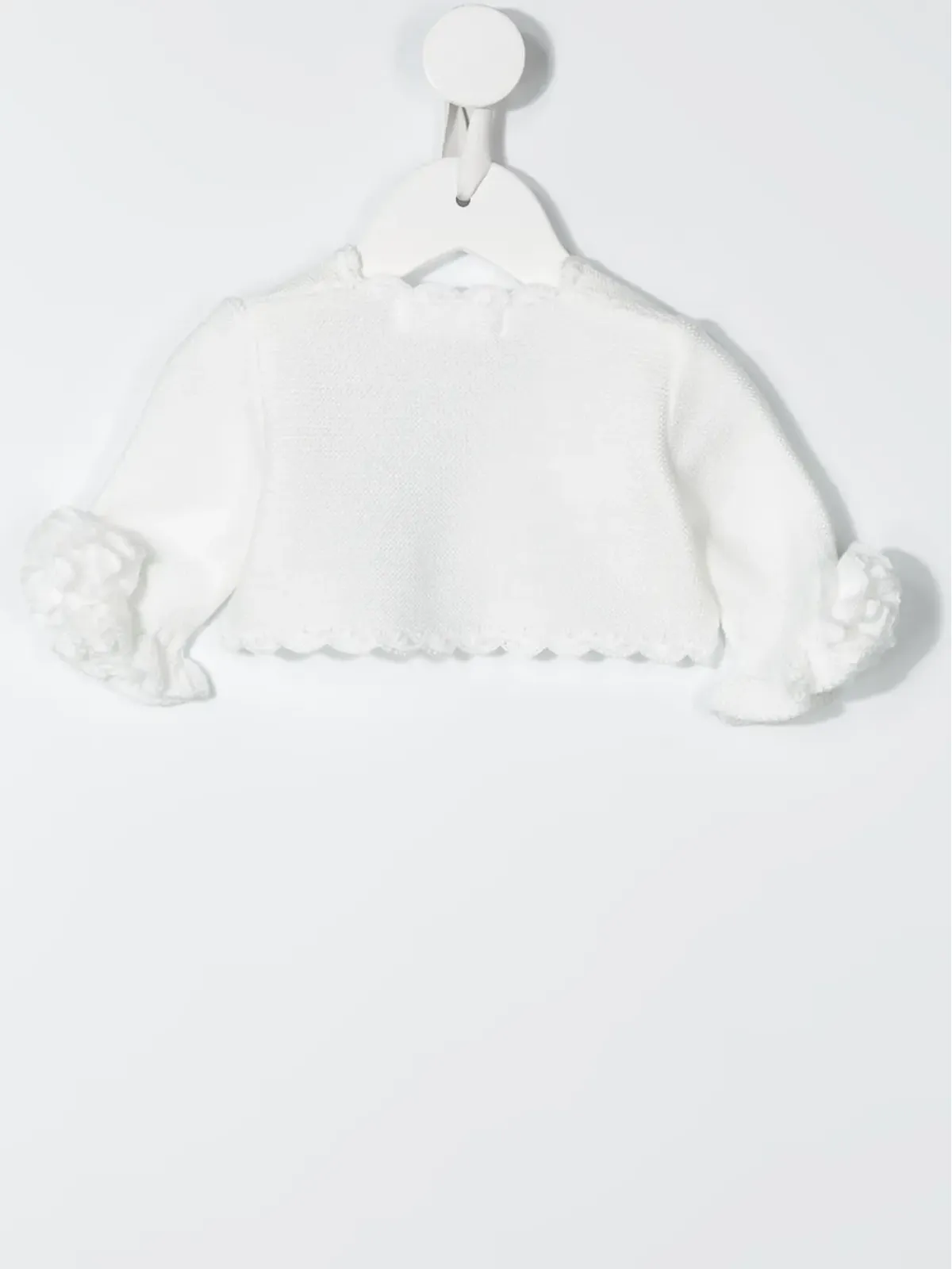 Mimilù ラッフルカフス スカラップカーディガン - White - 画像2