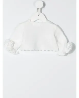 Mimilù ラッフルカフス スカラップカーディガン - White - サムネイル2