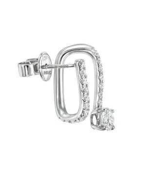 Anita Ko 18K ホワイトゴールド ダイヤモンド スパイラル イヤリング - サムネイル2