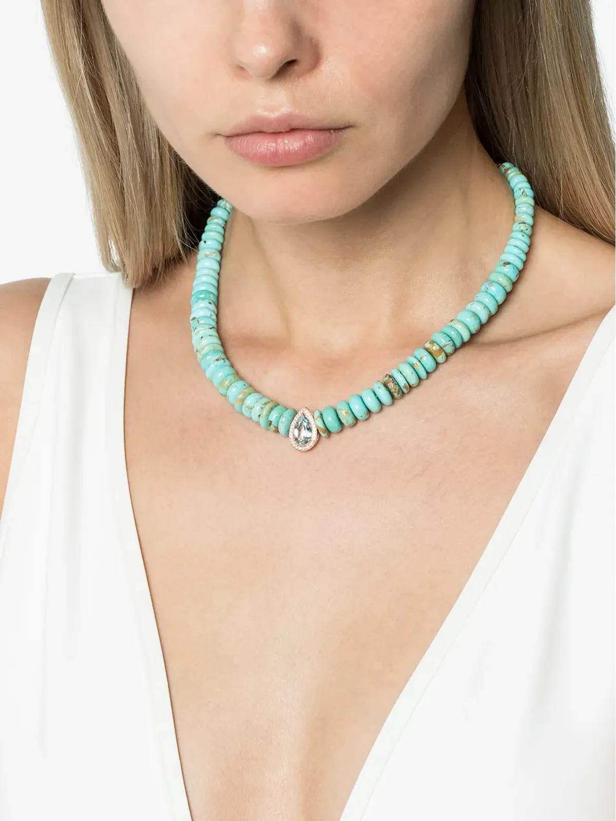 Jacquie Aiche 14K ローズゴールド マルチストーン ネックレス - ピンク - 画像5