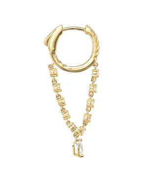 Anita Ko 18K イエローゴールド Sienna ダイヤモンド ドロップ・ハギー・フープ イヤリング - サムネイル2