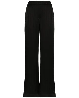 Off-White アルファベット柄ワイドレッグパンツ - ブラック - サムネイル1