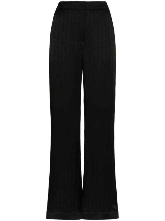 OFF-WHITE Off-White アルファベット柄ワイドレッグパンツ - ブラックの商品画像