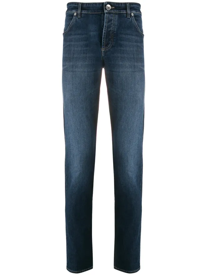 Brunello Cucinelli Brunello Cucinelli スリムフィット・ストーンウォッシュドジーンズの商品画像