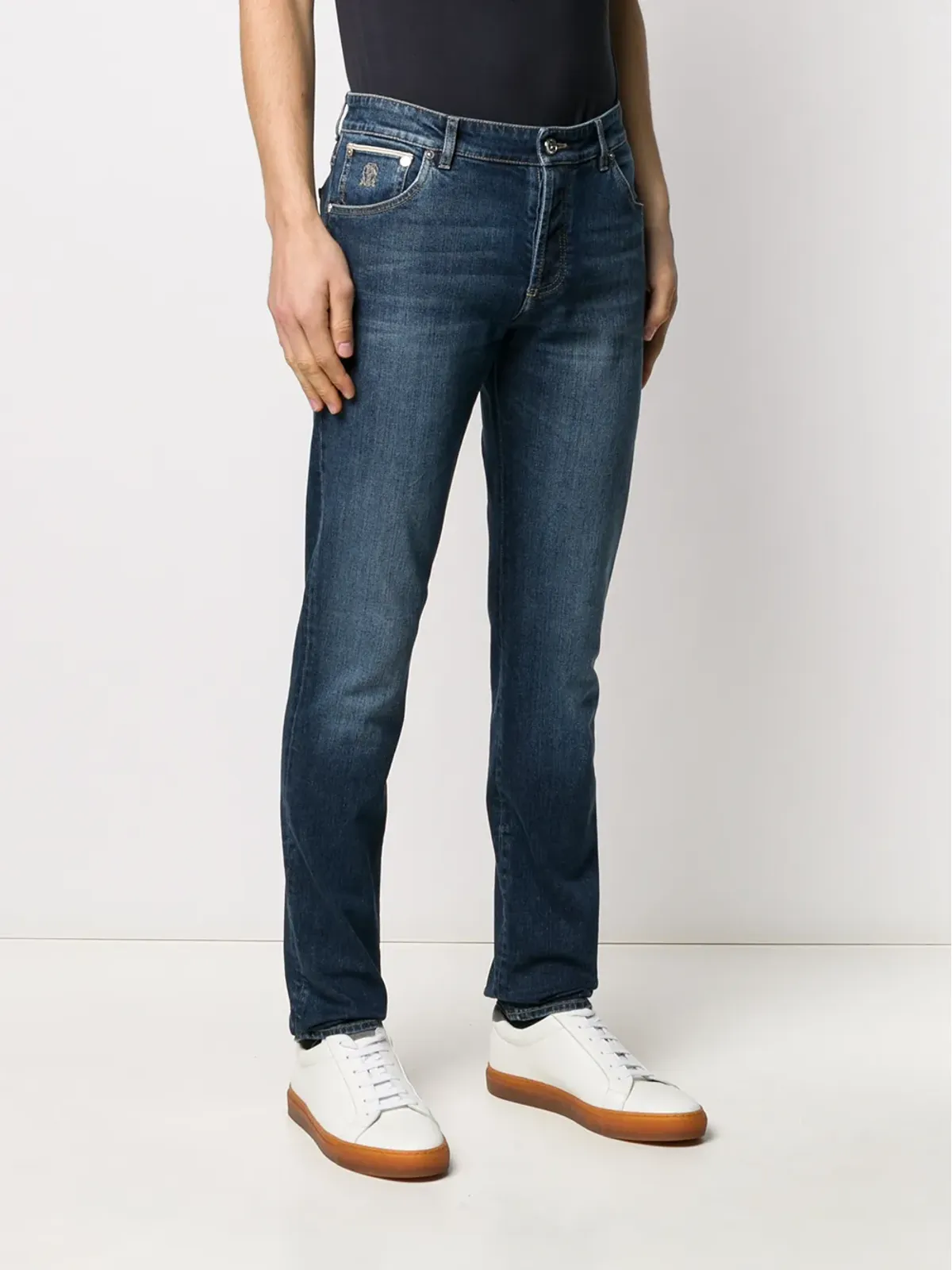 Brunello Cucinelli スリムフィット・ストーンウォッシュドジーンズ - 画像3