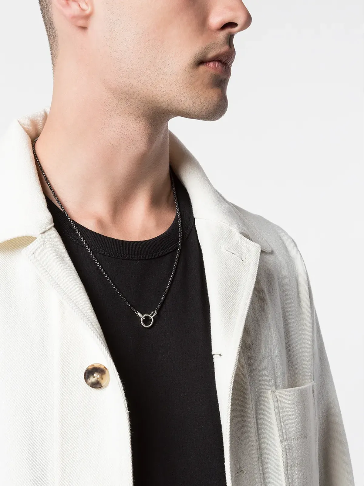 David Yurman スムース アミュレット ボックスチェーン ネックレス - 画像2