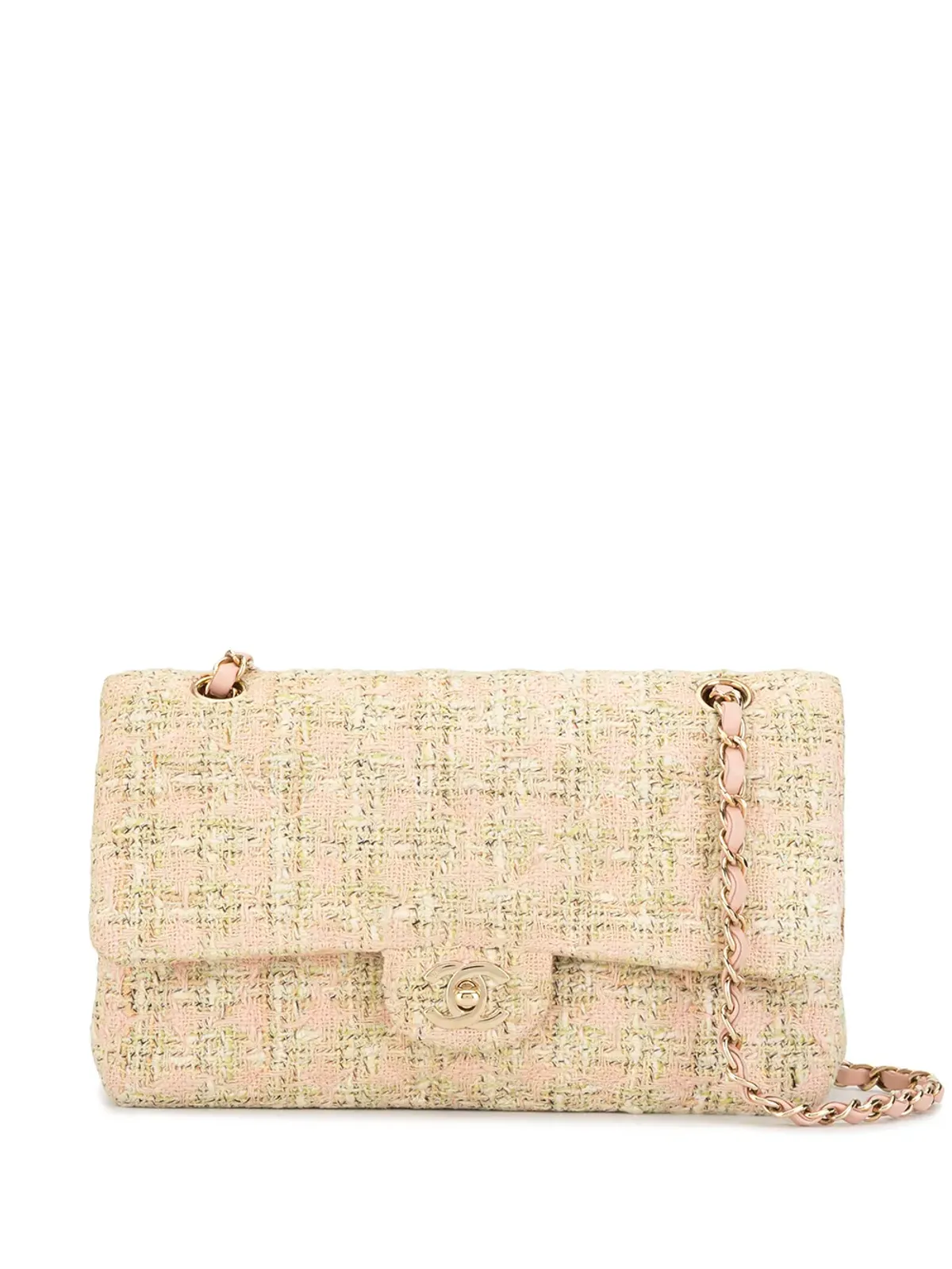 CHANEL ビンテージ 2006 ツイード ダブルフラップ ショルダーバッグ - マルチカラー - 画像1