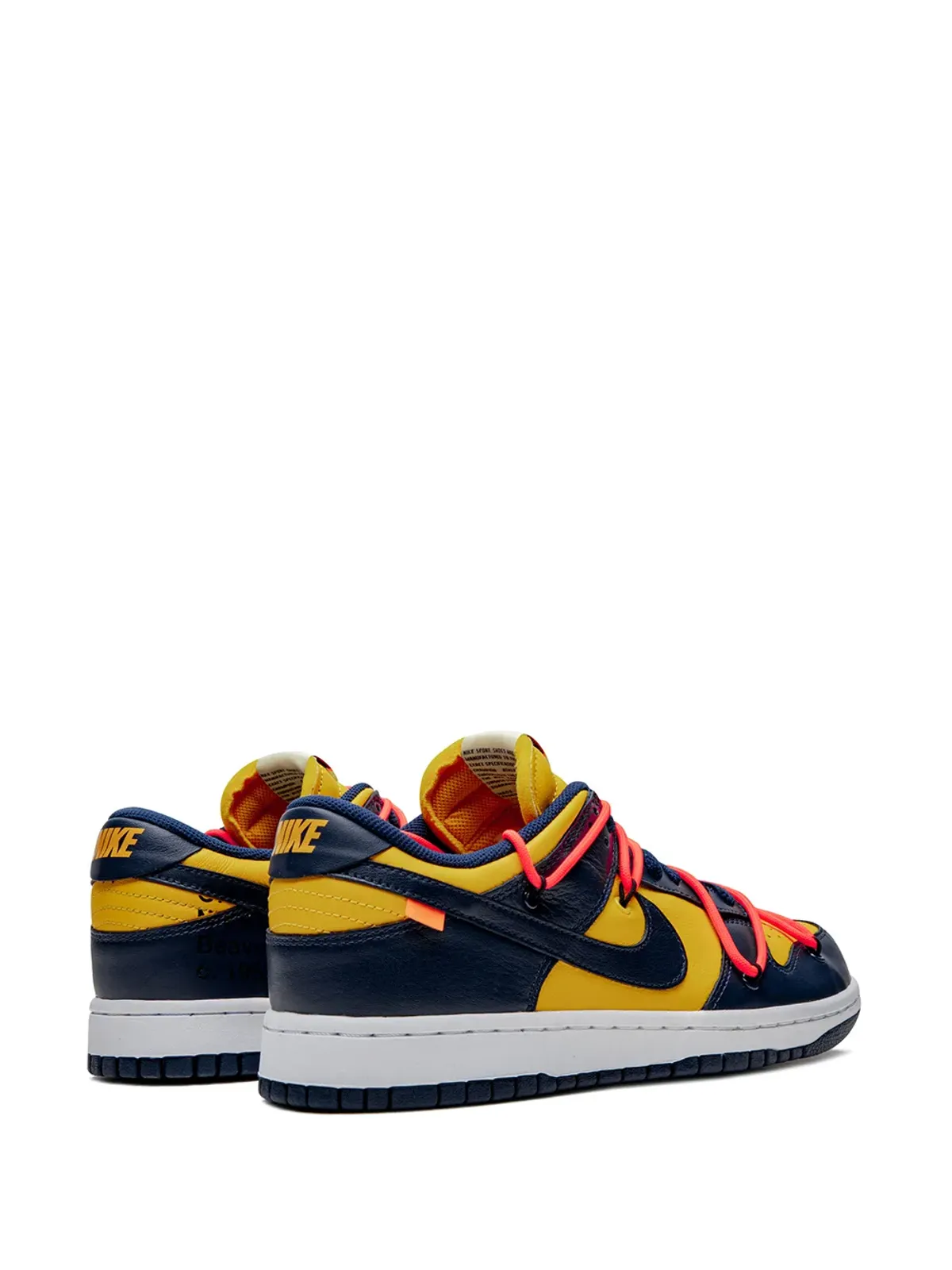 Nike X Off-White ダンク ロー ユニバーシティゴールド スニーカー - ブルー - 画像3